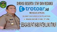 Hari Ini Nurdin Abdullah Lantik Irwan Bachri Syam Sebagai Bupati Luwu Timur