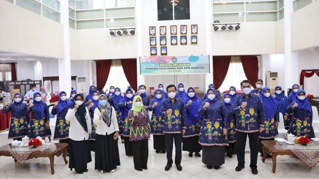 pengukuhan pengurus pokja Bunda PAUD Makassar di Baruga Anging Mammiri, Rabu (4/2/2021) | trotoar.id
