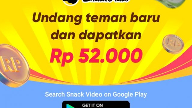 Halaman aplikasi Snack Video (*)