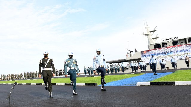 pelaksanaan Pembukaan Operasi Gaktib dan Yustisi Polisi Militer (Pom) tahun 2021 telah dilaksanakan di Lantamal VI, Kamis (25/2) | trotoar.id
