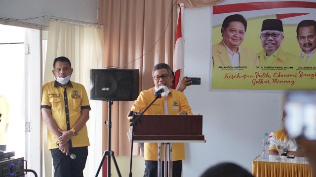Pesan Taufan Pawe Untuk Ketua DPD II Golkar Luwu Utara Kedepan
