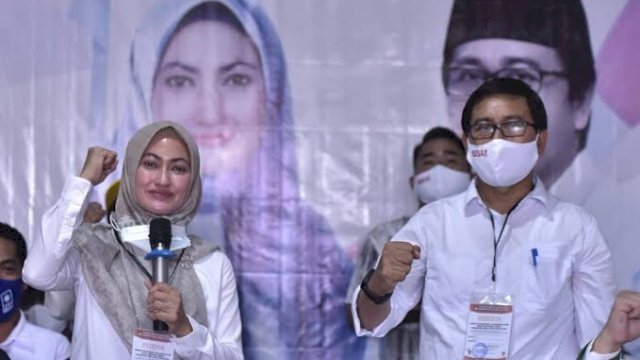 Bupati Luwu Utara INdah Putri Indriani dan Wakil BUpati Lutra terpilih Suaib Mansyur 