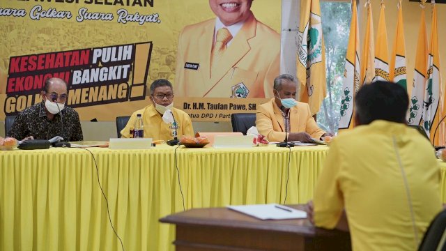 Taufan pawe Ketua Golkar sulsel Memimpin Langsung Uji kelayakan dan kepatutan calon ketua DPRD Lutim