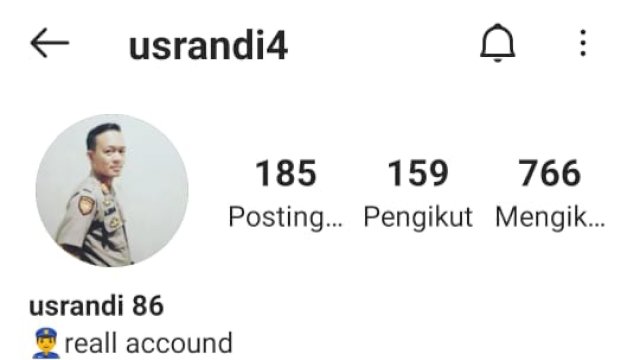 Akun IG yang diduga gadungan, (trotoar.id).