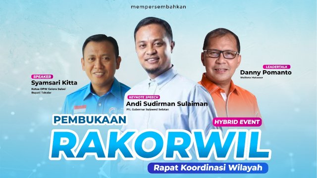 Danny Pomanto Akan Bicara Kepemimpinan Di Rakorwil Gelora Sulsel