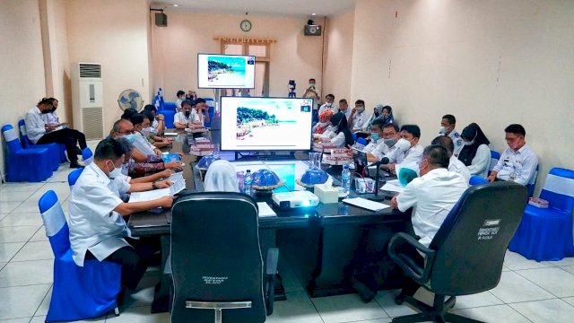Rapat Rencana Pengelolaan Jangka Panjang (RPJP) Taman Hutan Raya Bonto Bahari, Bulukumba, Sulsel, Rabu (10/3/2021) di ruang rapat Bupati.