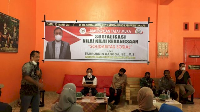 Fachruddin Rangga Bahas Nilai Kebangsaan di Kecamatan Takalar