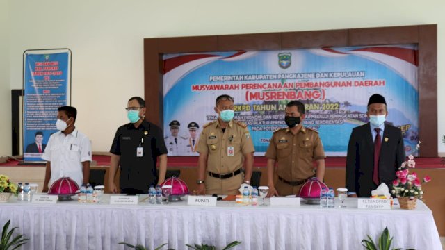 Musrenbang RKPD Kabupaten Pangkep, digelar di gedung serbaguna Tonasa 1, Balocci, Selasa (23/3/2021).