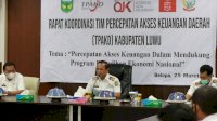 Bupati Luwu Buka Rakor TPAKD Dukung Program Pemulihan Ekonomi Nasional
