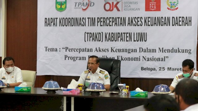 Bupati Luwu Buka Rakor TPAKD Dukung Program Pemulihan Ekonomi Nasional