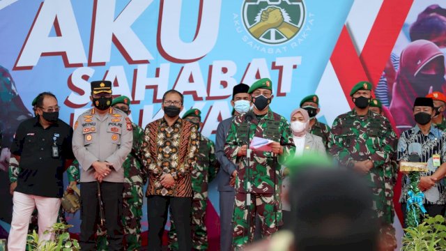 Danny menghadiri Launching tagline baru Kodam XIV/Hasanuddin, Sabtu (27/3/21).