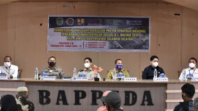 BPN Bayar Ganti Rugi Tanah Milik Warga Terdampak Pembangunan Bendung Baliase