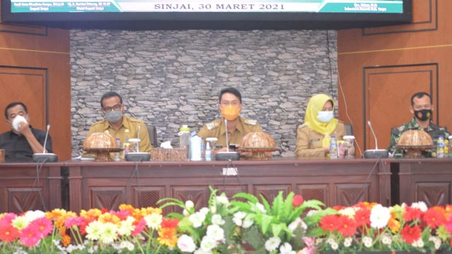 Musrenbang Pemkab Sinjai  di Ruang Pola Kantor Bupati Sinjai, Selasa (30/3/2021).