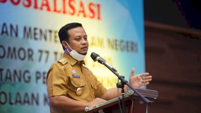 Buka Sosialisasi Permendagri Nomor 77 Tahun 2020, Plt Gubernur Sulsel Ingatkan Kebijakan Melalui Sistem Bottom-up