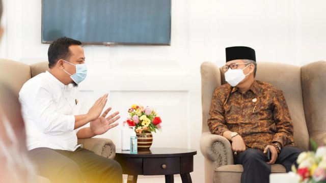 Bahas Keamanan dan Sinergitas Pembangunan, Pangdam Hasanuddin Temui Plt Gubernur Sulsel