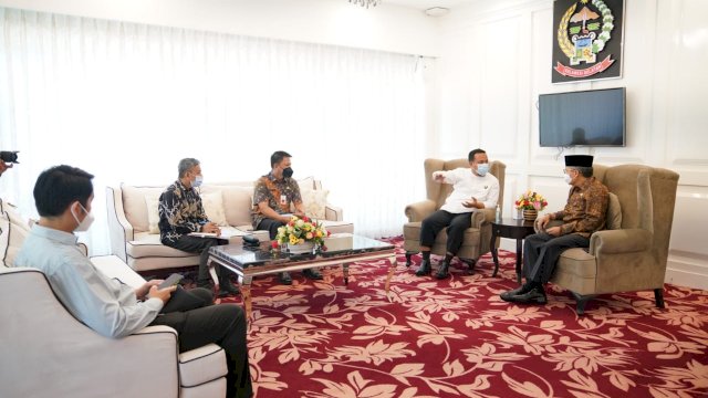 Sinergitas Pembangunan, Wali Kota Parepare Temui Plt Gubernur Sulsel