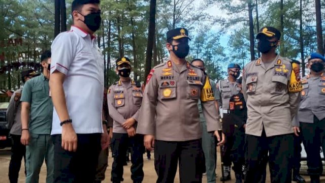 Bupati Gowa bersama Kapolda Sulsel saat berada di Malino.
