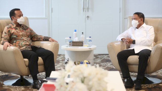 Pelaksana Tugas Gubernur Sulawesi Selatan (Sulsel), Andi Sudirman Sulaiman, menemui menteri Pemuda dan Olah Raga (Menpora) untuk membahas kelanjutan pembangunan Stadion Mattoangin.