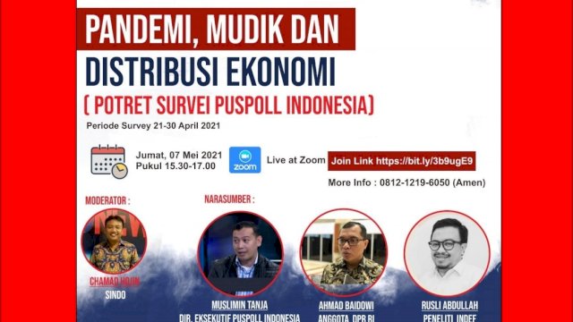 Survei Puspoll: 49 persen Masyarakat Tak Setuju Kebijakan Larangan Mudik Lebaran