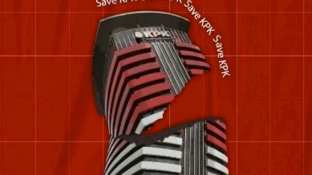 Ilustrasi Gedung KPK yang dibuat oleh Koalisi Save KPK.