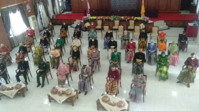 Upacara virtual peringatan Harlah Pancasila yang diikuti oleh jajaran Pemkab Sinjai.