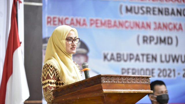 Bupati Luwu Utara Indah Putri Indriani Menghadiri Mustembang RPJMD Pemda Luwu Utara