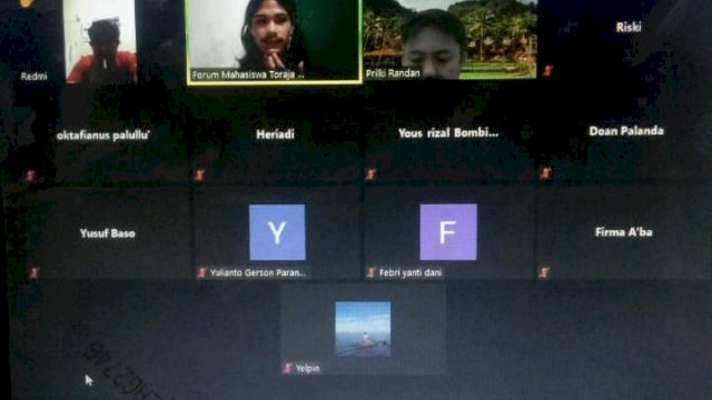 Konferensi pers secara virtual yang diinisiasi oleh mahasiswa dan masyarakat yang dirigukan dari aktivitas pembangunan PLTA tersebut, Kamis (10/6)