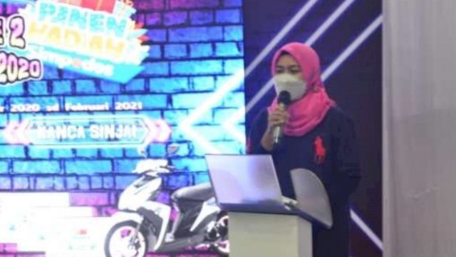 Asisten Administrasi Umum Haerani Dahlan mengapresiasi panen hadiah Simpedes Bank Rakyat Indonesia (BRI) periode II Tahun 2020, Sabtu 12/6/2021).