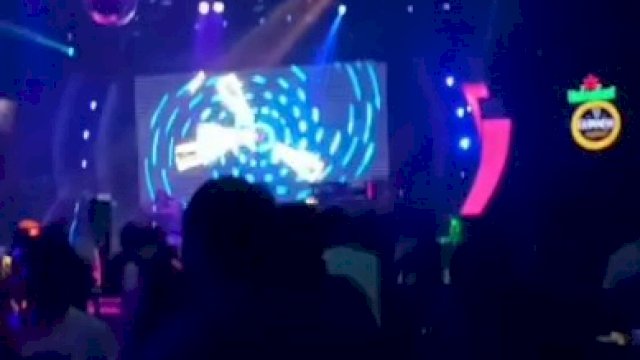 THM D'Liquid yang terletak di Lantai 3 Hotel Claro Makassar. Foto ini diambil dari sebuah video pada Minggu (6/6) dinihari. / Istimewa.