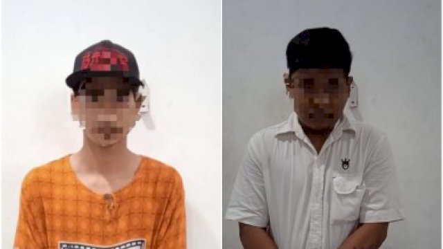 Dua terduga preman di Sinjai diamankan.