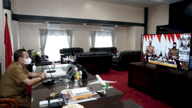 Usai Ikuti Rakor, Bupati Luwu Minta Masyarakat Tetap Jaga Kekompakan Antisipasi Penularan Covid-19