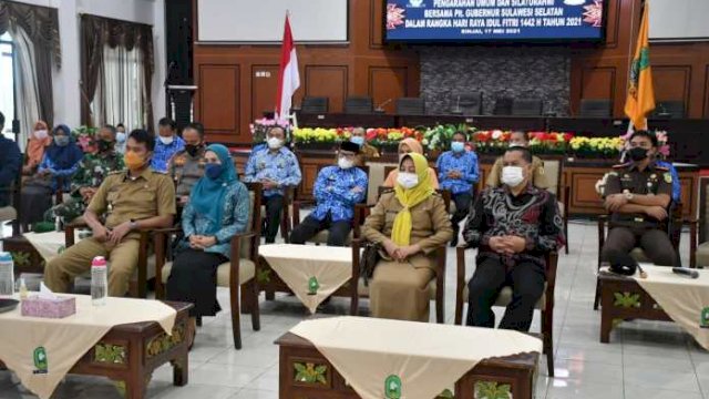 Pemkab Sinjai Silaturahmi dengan Plt Gubernur Via Virtual