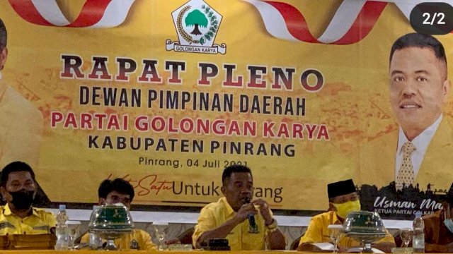 Usai mengantongi Surat Keputusan (SK) pengesahan struktur kepengurusan hasil musda Ke X, Partai Golkar Kabupaten pinrang langsung menggelar rapat pleno dengan agenda penetapan Juknis dan panitia Orientasi kader 