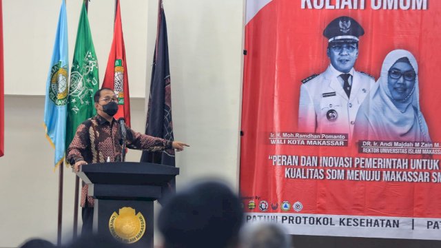 Wali Kota Makassar Moh Ramdhan &ldquo;Danny&rdquo; Pomanto menyempatkan hadir dalam kegiatan teknik expo 2021 yang di adakan oleh Fakultas Teknik Universitas Islam Makassar (UIM) di Jalan Perintis Kemerdekaan, Kamis (5/8/2021).