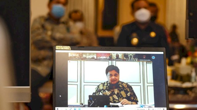 Penanganan Covid-19 Sulsel Diakui oleh Para Menteri, Airlangga Hartarto: Jadi Contoh Nasional