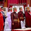 Berpakaian Adat Bugis, Plt Gub, Ketua DPRD dan Sekprov Sulsel Ikuti Upacara Detik-detik Proklamasi Kemerdekaan RI