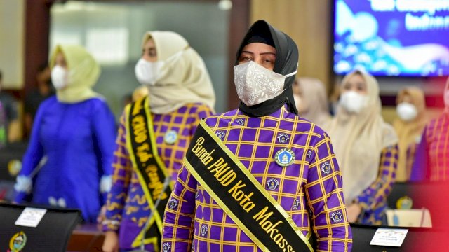 Bunda Paud Kota Makassar, Indira Yusuf Ismail, menghadiri Rapat Koordinasi dan Advokasi Bunda Paud se Sulsel, di ruang rapat pimpinan kantor Gubernur Sulawesi Selatan, Selasa (24/08/2021).