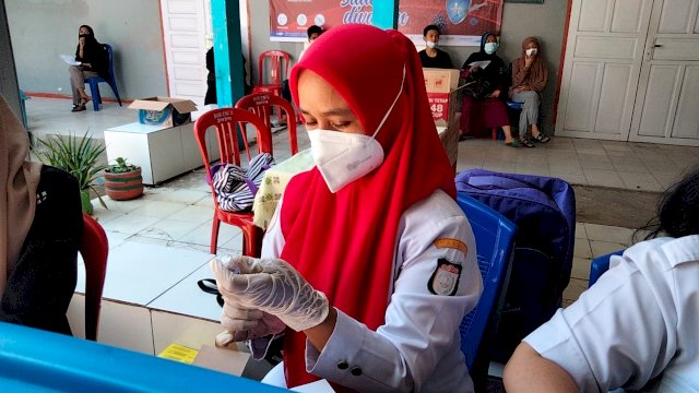 BINDA Sulsel Melaksanakan Vaksinasi Massal untuk pelajar, di Kota Makassar