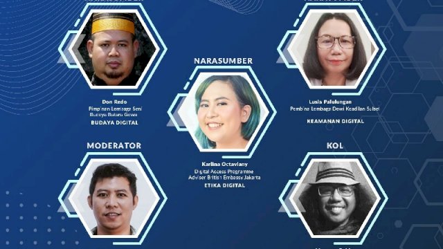 Rangkaian Program Literasi Digital &ldquo;Indonesia Makin Cakap Digital&rdquo; di Sulawesi, yang diselenggarakan oleh Kementerian Komunikasi dan Informatika Republik Indonesia dan Siberkreasi bersama Dyandra Promosindo, 