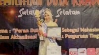 Mahasiswi FH UMI Ini Raih Juara 1 Duta Kampus Sulawesi Selatan 2021