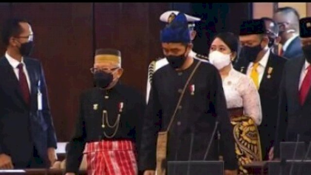 Rombongan Presiden dan Wakil Presiden bersama Ketua DPR RI. (Istimewa)
