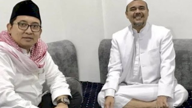 Politisi Fadli Zon bersama Habib Rizieq Shihab, (Foto ini diambil dari postingan Fadli Zon di Twitter).