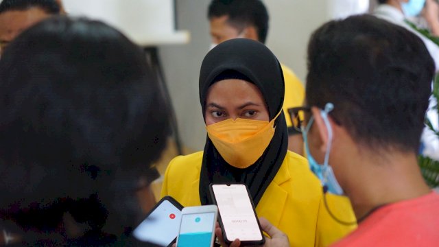 Ketua Golkar Luwu Utara Indah Putri Indriani yang Terpilih secara Aklamasi Pada Musda Golkar Lutra Minggu 5 September 2021
