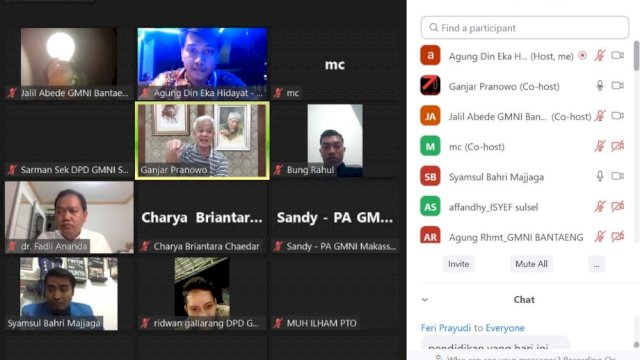 Hadiri Webinar Kebangsaan, Ganjar Pranowo: Bung Fadli, Kalau ke Semarang Kontak Saya