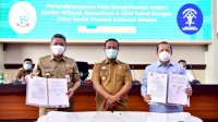 Tandatangani MoU, Kanwilkumham dan Dinsos Bahas Pembinaan Warga Lapas