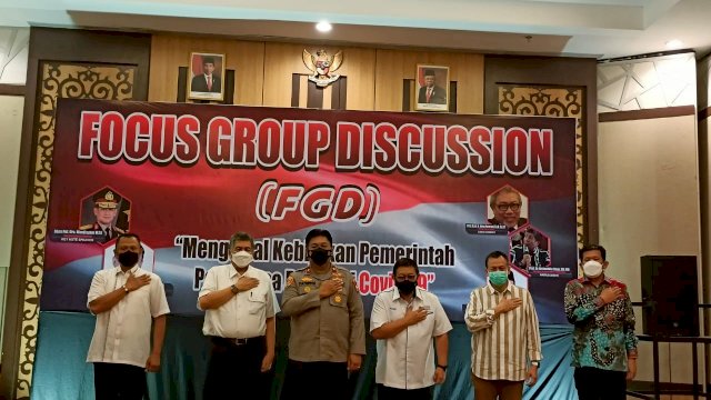 Direktorat Intelkam Polda Sulawesi Selatan menggelar FGD dengan tema "Mengawal Kebijakan Pemerintah Pada Masa Pandemi Covid-19" di Hotel Harper, Makassar, Kamis (30/9/2021).