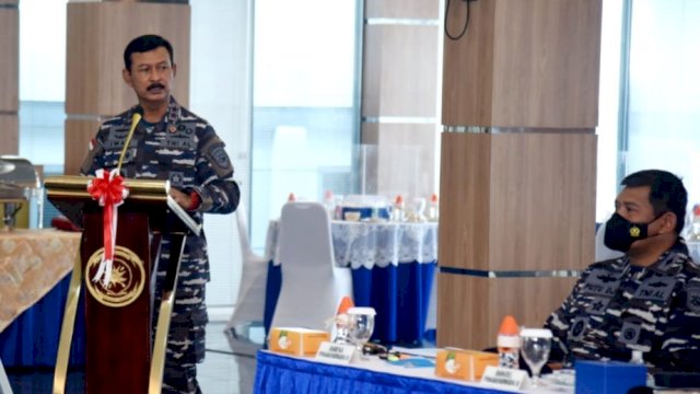 Danlantamal VI Makassar Hadiri AKS Jajaran Koarmada II Tahun 2021