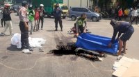 Seorang Pengendara Hancur Digilas Truk 10 Roda di Jalan Tallasa City Makassar, Begini Kronologinya