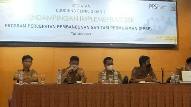 Kepala Bappeda Sinjai Irwan Suaib saat menghadiri Rakor di Hotel Claro Makassar, Senin (11/10).