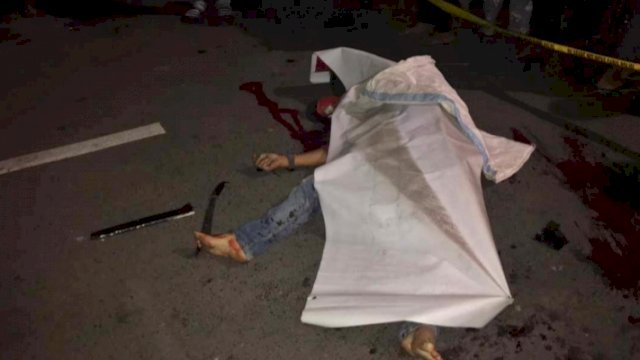 Duel maut di Jalan Veteran Makassar.